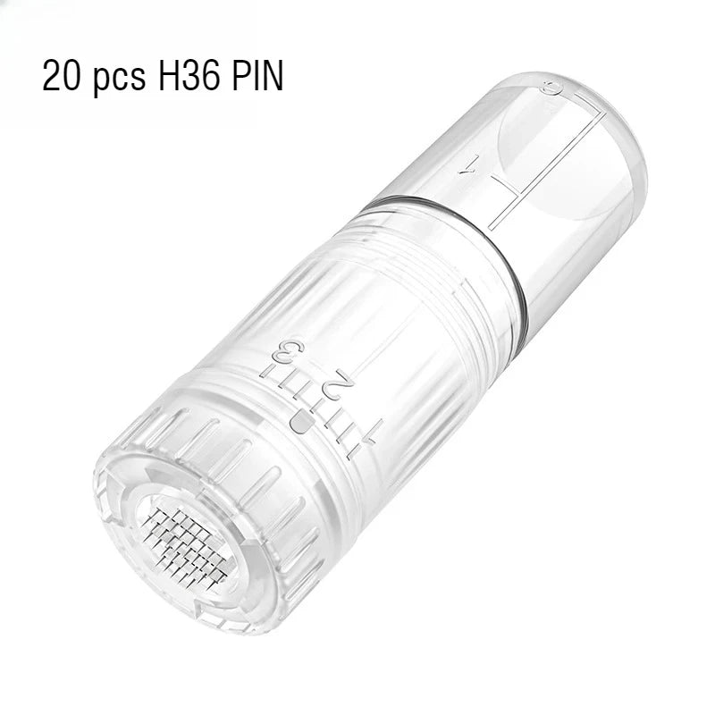 20Pcs 0.25mm Needles Cartridges 3ml Solution Bottle Adjustable Liquid Output Replacement Needle For Dr Pen H3/H5