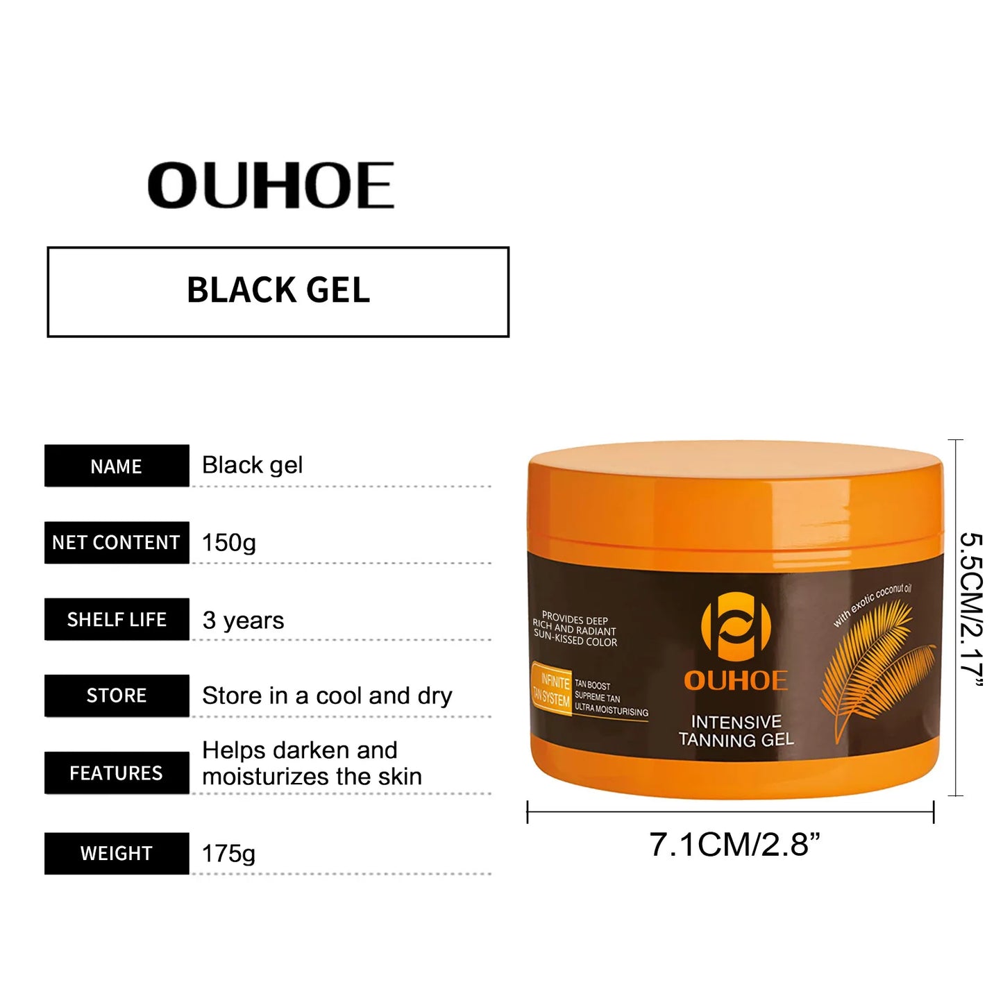 Intensive Tanning Gel Accelerator Bronzing Solarium Sunbeds Summer Long Lasting Repair Moisturizing Face Body Self Tanner Cream