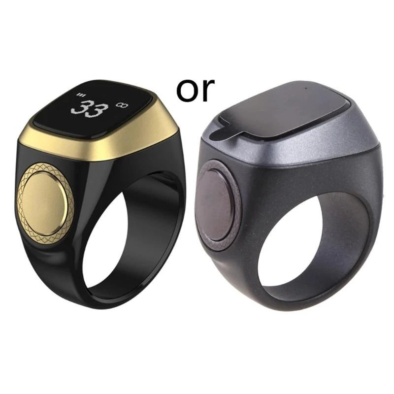 Y55C ibla Zikr 1 Lite for Smart Ring for Muslims Tally Tasbeeh Counter, Button 4 Prayer for Time Reminder BLE 5.1 Versi