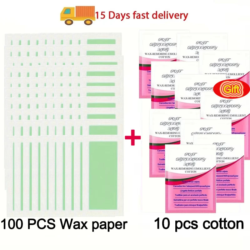 Fast Depilatory Wax Strips For Hair Removal Wax Paper Cold Wax Strips Paper For Face Neck Arm Leg Body Beauty Health Care Tools