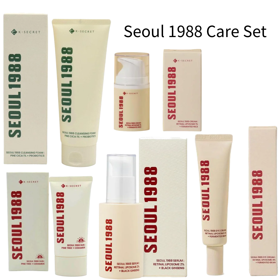 Seoul 1988 Eye Cream Face Cream Set Hydrating Firming Smoothing Reducing Fine Lines Dark Circles Lightweight Daily Skincare Comb