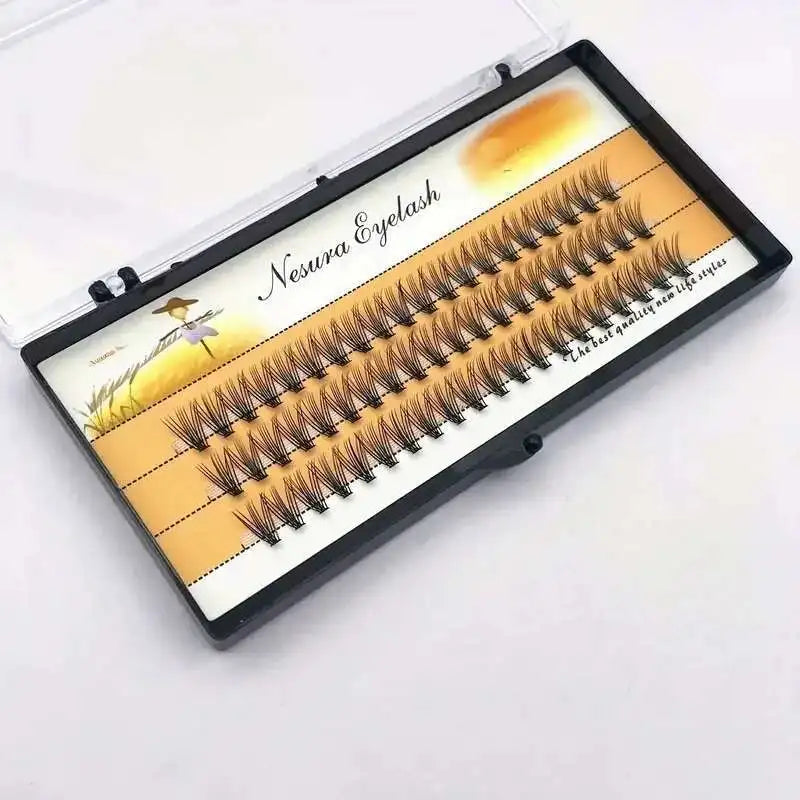 1Box/60 10D 20D 0.1/0.07Mm Thickness Individual Eyelash Extensions Eyelashes Cluster Lashes Natural False NESURA Bundles Naga