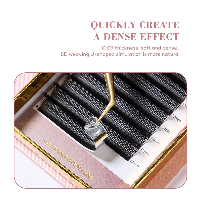 DeceMars U-Shaped 8D Eyelash Extensions (12lines/Tray)