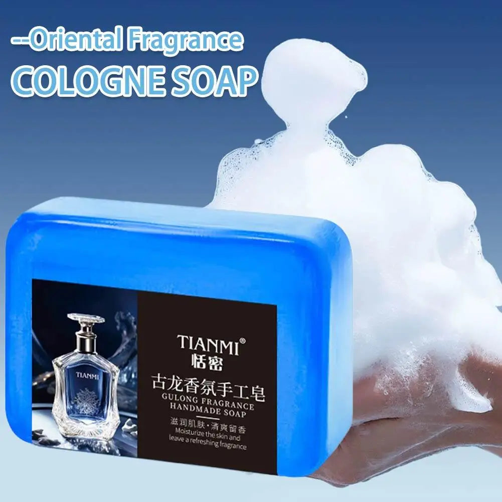 70G 1/2PCS Men's Cologne Soap, Perfume Soap, Bath Soap Face Wash Bath Body Soap Essential Oil Handmade Soap Skin Care