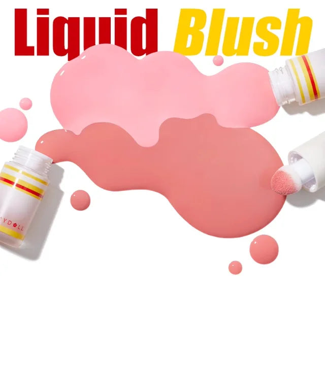 Judydoll Natural Flushed Liquid Blush - Brightening Glow Cheek Tint for Radiant Blurring Effect