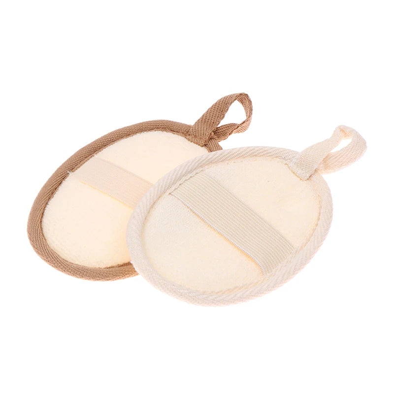 【Natural Loofah Body Scrubber Soft Exfoliating Sponge Shower Brush Cleaner Pad Body Skin Care Tool Bath Exfoliator Shower Puff】