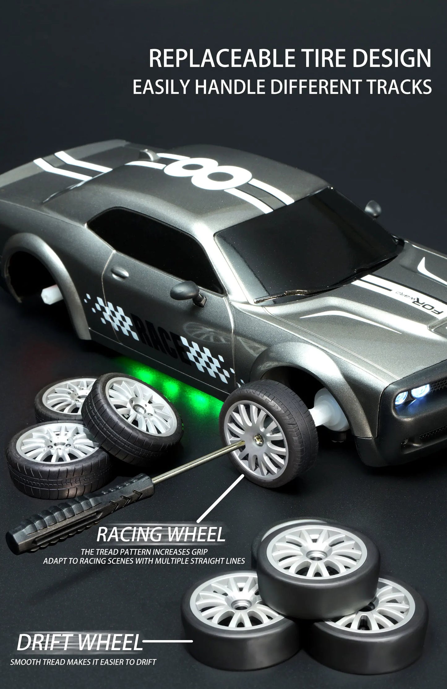 2026 New Remote Control Car, Limited Edition RC Drift GT 911, Full-Size Car, Accelerator, Four-Wheel Drive, Racing Car, Boy Toy.