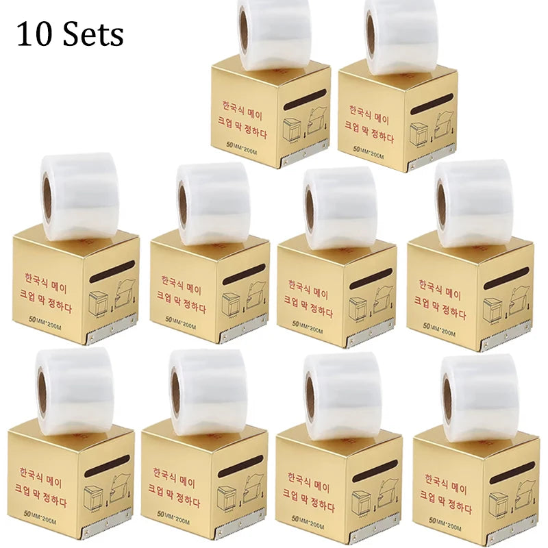 Disposable Eyebrow Tattoo Plastic Wrap Professional Preservative Film Eye Use With Sharp Blade Makeup Eyebrow Tattoo Accessories