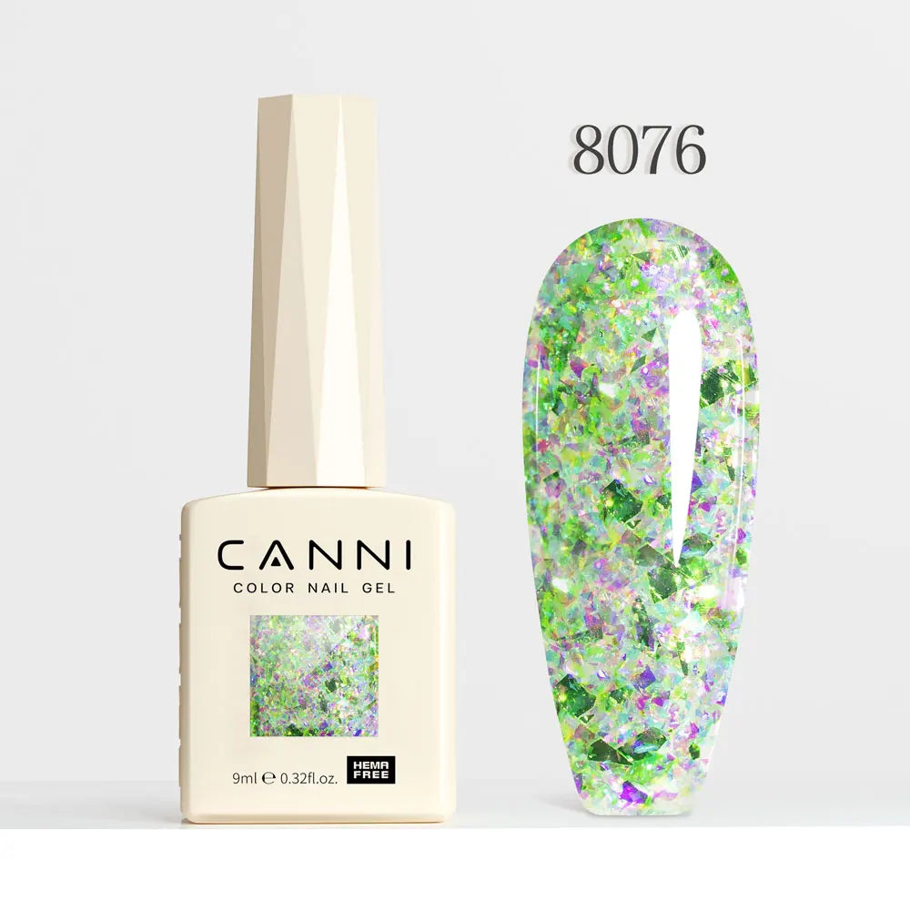 9ml CANNI Nail Gel Polish HEMA FREE Diamond Sparkle Sequin Gorgeous Color Venalisa Semi Permanent Soak Off UV LED Glitter Nails