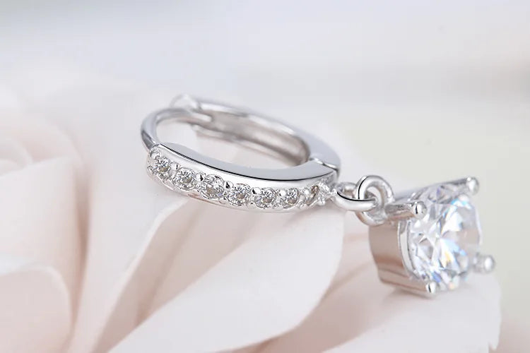 3 Carat Gra Certified Original Moissanite Hoop Earrings 925 Sterling Silver D Color Lab Diamond Drop Earrings for Women Jewelry