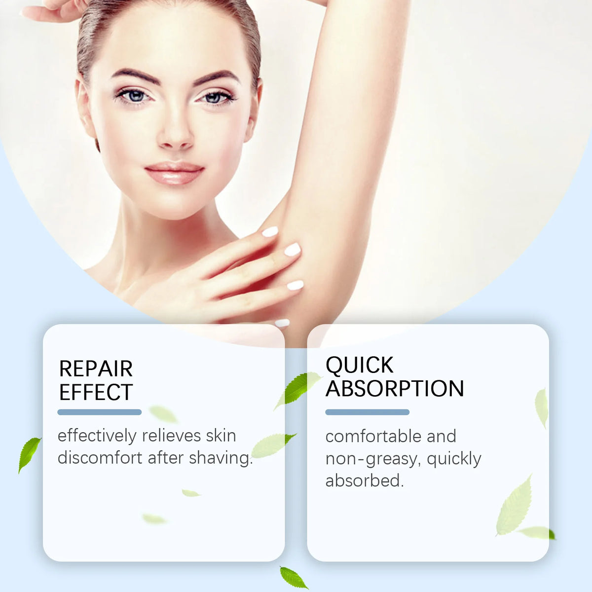 After Hair Removal Cream Moisturizing Relieve Armpit Skin Pain Discomfort Reduce Redness Improve Dullness Repair Underarm Cream