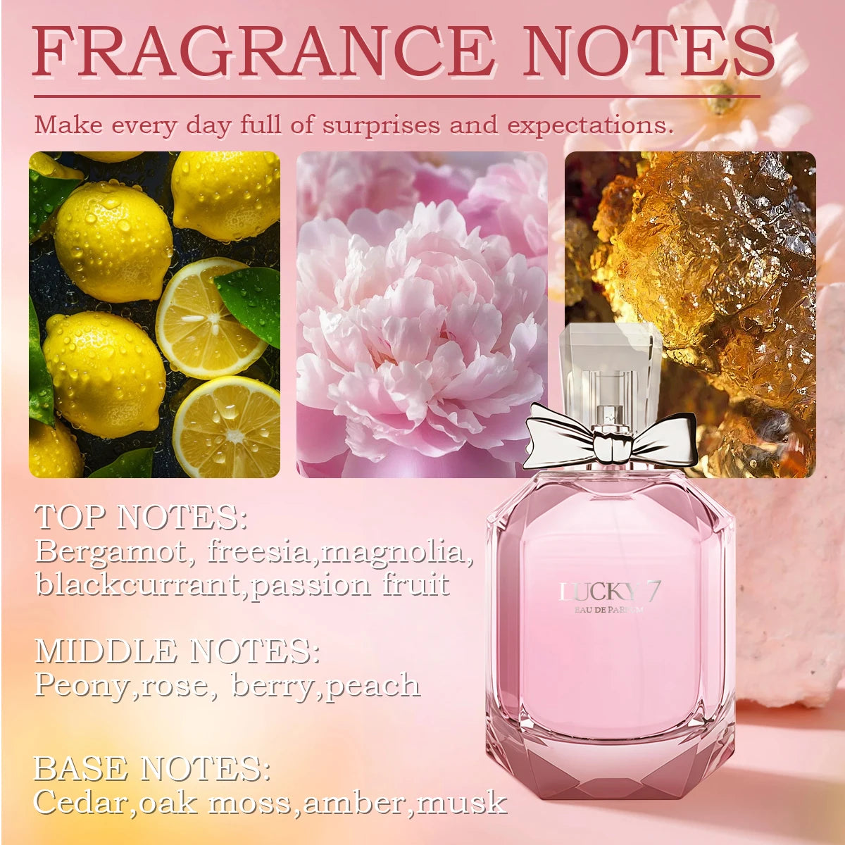 MINISO LUCKY 7 Women Perfume Original Luxury Floral Fruity Eau De Parfum Designer Fragrance For Woman Body Spray 100ml