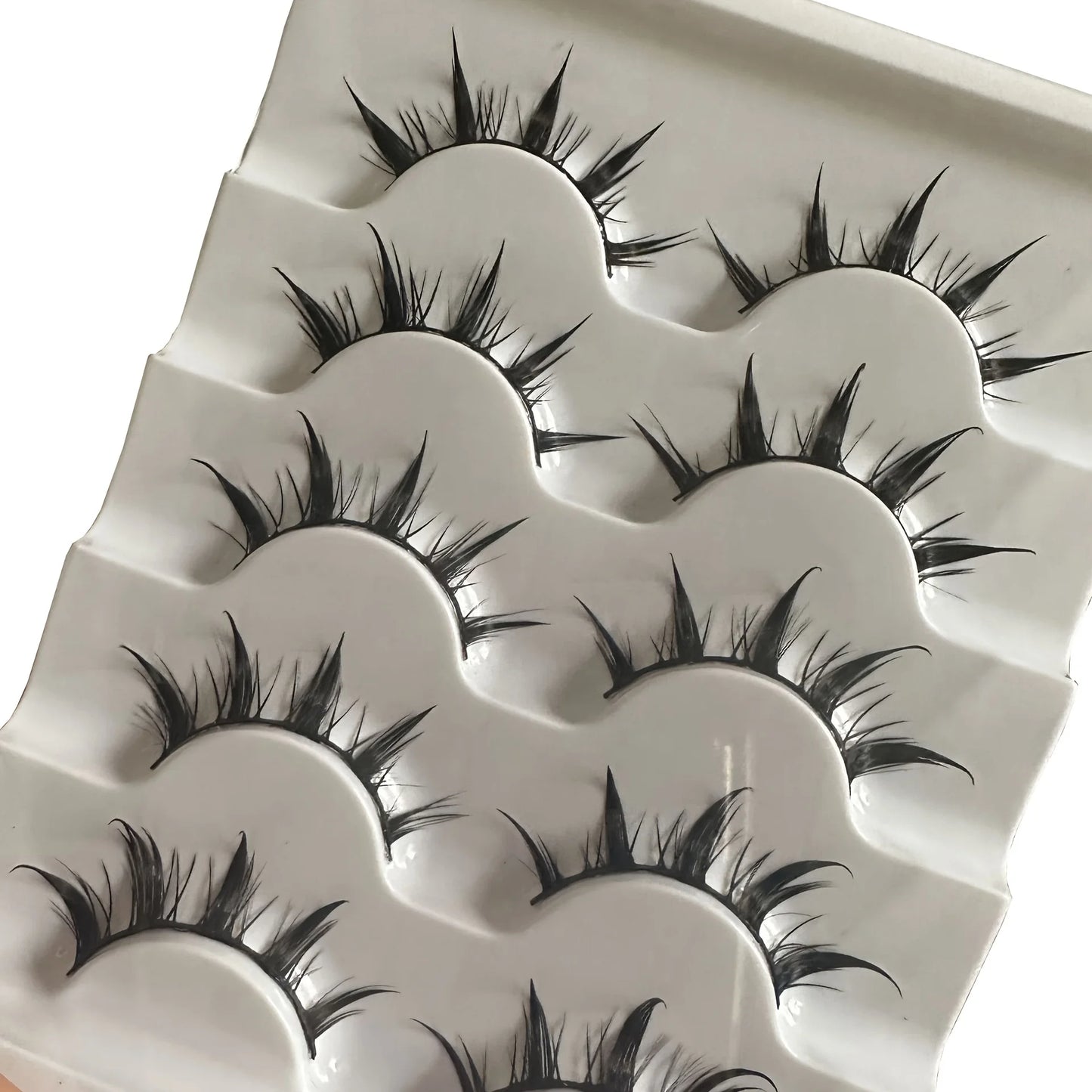5 Pairs Cartoon Eyelashes, Pure Innocence Small Devil Eye Lashes, COS Amplifying False Eyelashes, Formaldehyde-Free, 5MM-5