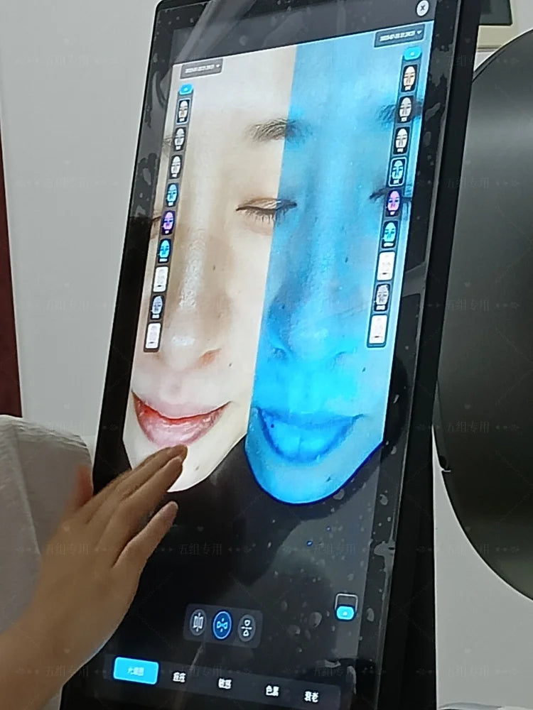 3D Facial Skin Analyzer Machine 21.5 Inch AI 8 Light Spectrum Skin Care Scanner Hair Analysis for Business Beauty Care