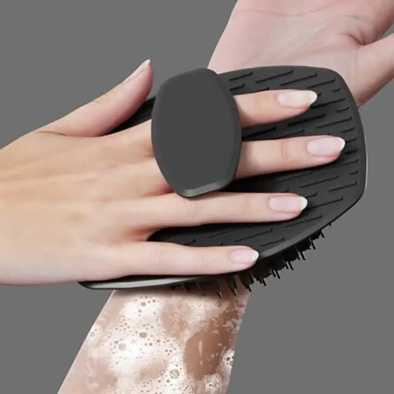 1/5pc Soft Silicone Exfoliating Brush Cleanser Manual Body Cleansing Body Care Scrubber Shower Gentle Massage Bath Brush For Men