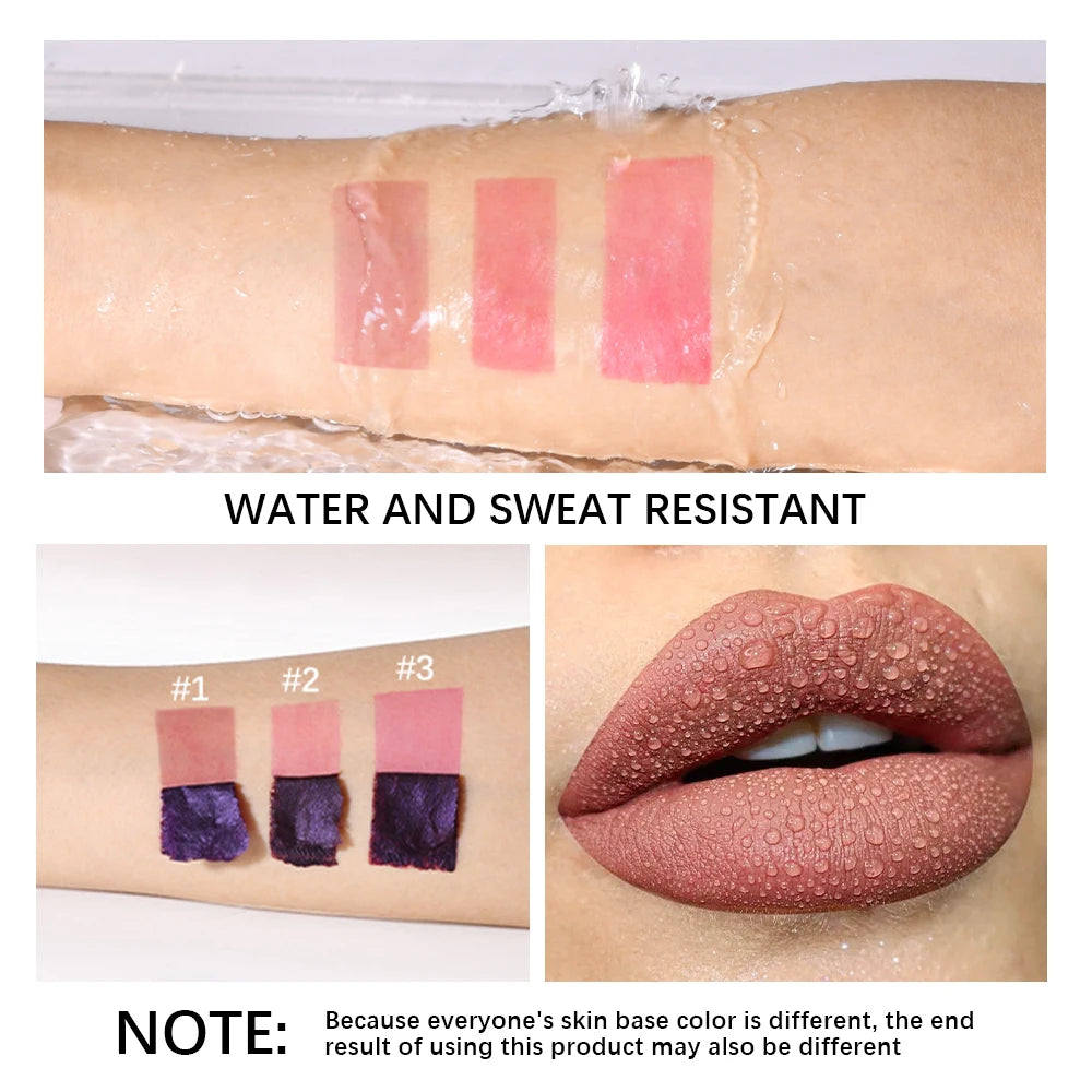 Long Lasting Waterproof Peel Off Lip Stain Lip Tint Transfer Proof Non-stick Cup Matte Reveal Lip Stain Cosmetics for Women