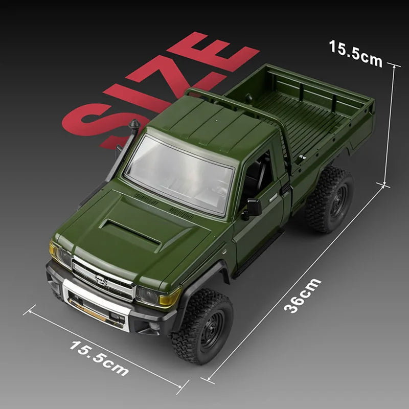 MN82 Green Color 4WD Off-road Rc Car LC79 1:12 280 Brushed Motor Simulation Professional 2.4G Remote Control Pickup Truck Model
