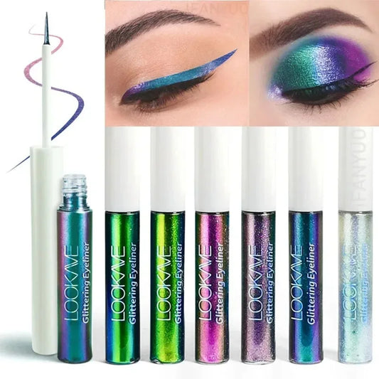 Shiny Chameleon Liquid Eyeliner Metallic Glitter Eyeshadow Multicolor Eye Liner Pearlescent Polarized Aurora Eye Pigment Makeup