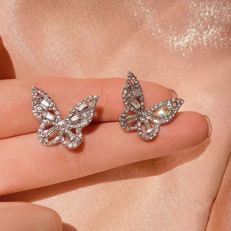 2023 New Fashion Trend Unique Design Elegant Delicate Green Zircon Flower Earrings For Women Jewelry Wedding Party Premium Gifts