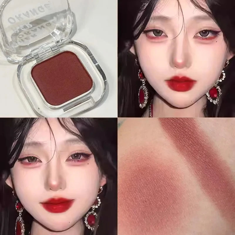 Red Brown Eyeshadow Palette Multifunctional Makeup Palette Silky Matte Coral Red Eyeliner Silkworm Lower Shadow Eyeliner Makeup