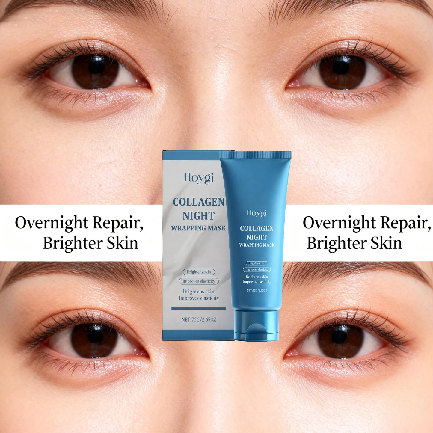 Collagen Night Wrapping Mask Brightening Skin Improve Elasticity Deep Hydrating Collagen Overnight Wrapping Peel off Facial Mask