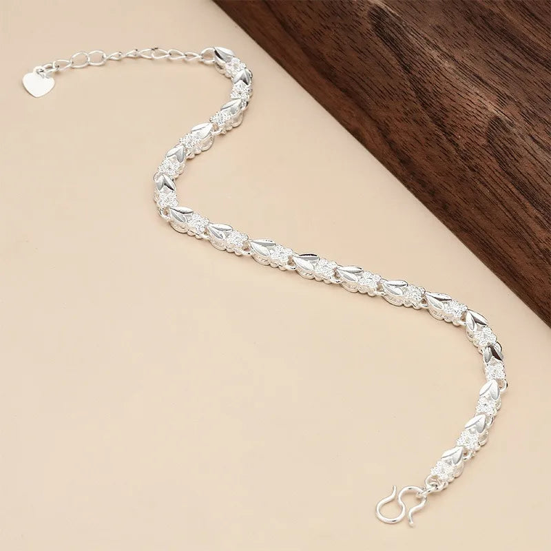 Charms 925 Sterling Silver Bracelets For Women Luxury Designer Heart Shape Adjustable Chain Bracelets Party Fine Jewelry Gifts
