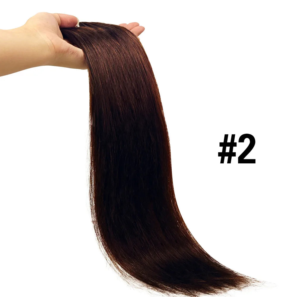 Clip Ins Straight Seamless Brazilian Human Hair Extensions Natural Color Invisible Clip In Hair Extension 16-26 Inches For Women