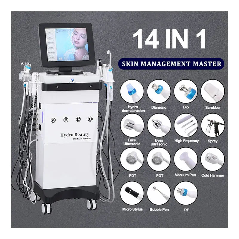 14 In 1 hydra beauty facial  Machine Skin Peeling hydra beauty facial Aqua Peel Machine beautiful equipment