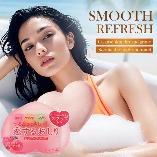Peach Shaped Soap Intimate Skin Exfoliating Bar Moisturizing Feminine Care Smooth Tender Skin Daily Cleaning Care Products