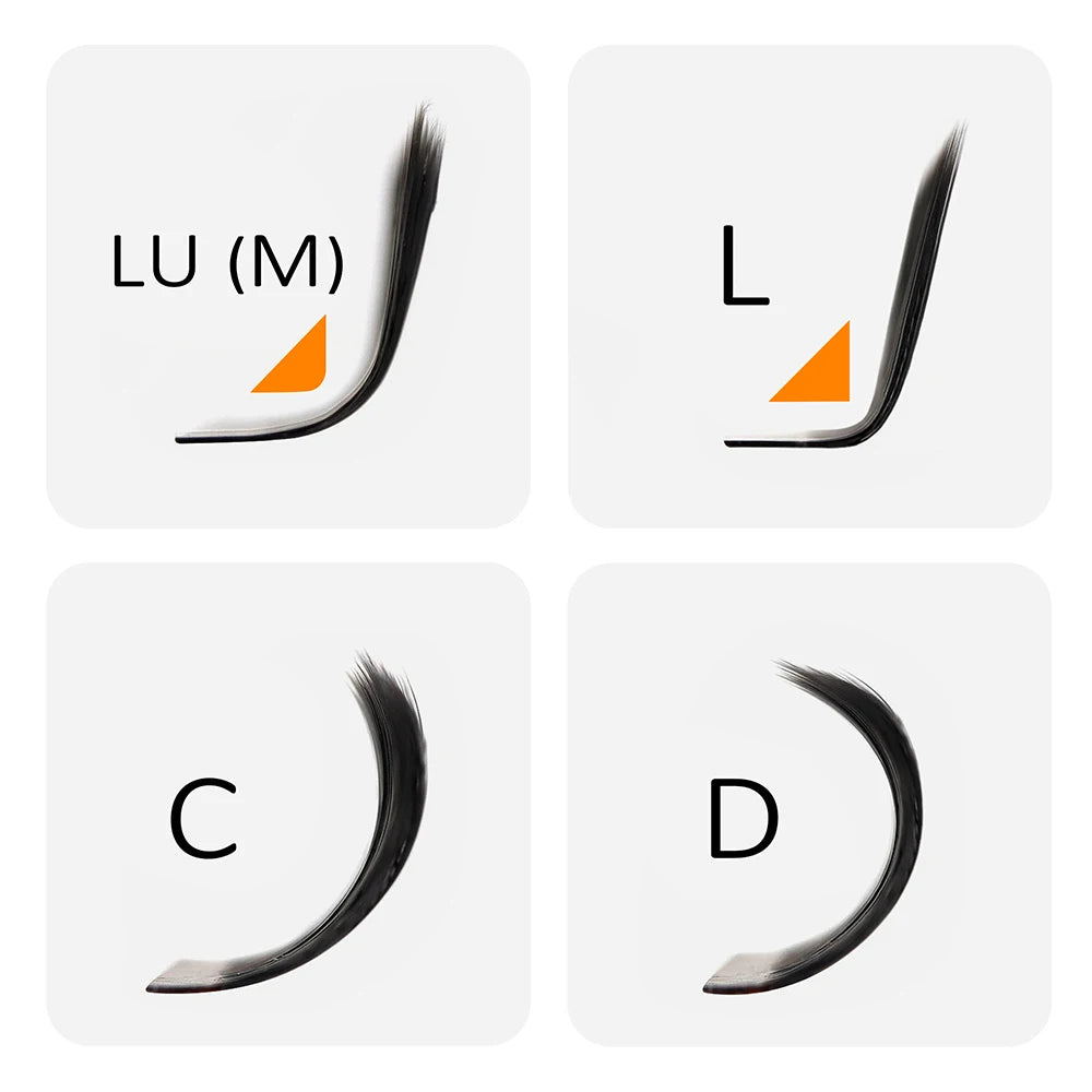 MASSCAKU L/LU(M) Curl YY 3D 4D 5D W Shape Eyelash Extension Hand Woven Soft Light Natural Lashes Premade Volume Fan Eyelashes