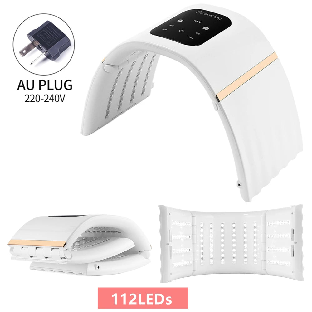 2 IN 1 Foldable 7 Color LED Photon 30-60℃ Heating Threapy Face&Body Mask Machine Salon Home Use Skin Rejuvenation Acne Skin Care