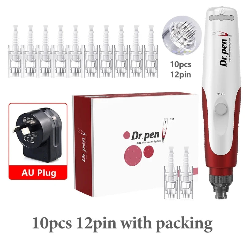 Dr.pen Ultima N2 with 12pcs Cartridge Nano Skin Care Kit 0.25mm Needle Derma Pen Micro Skin Rejuvenation Machine