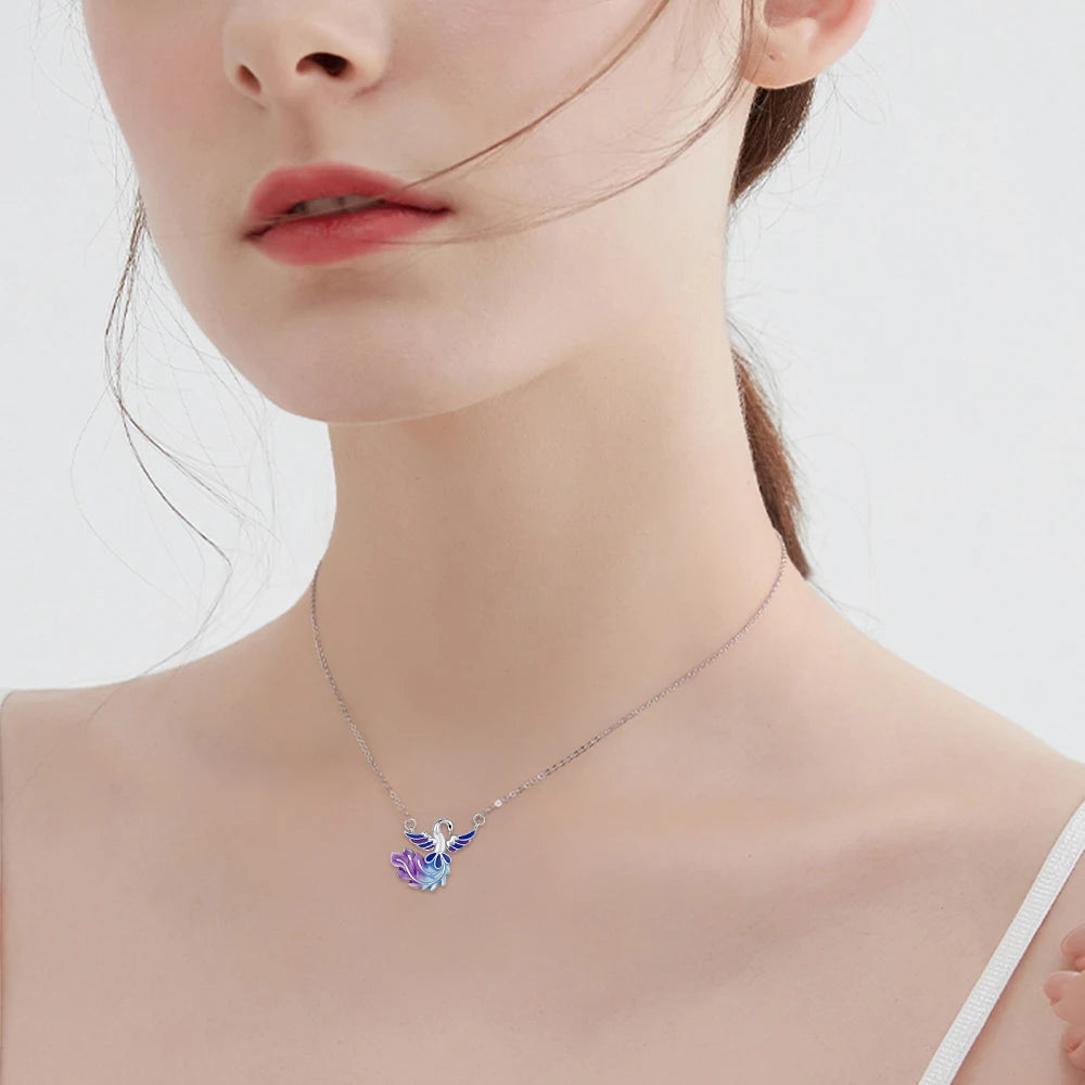 New Hoops Earrings Original 925 Sterling Silver Blue Zircon Phoenix Earrings Luxury Elegant Women's Jewelry Anniversary Gifts