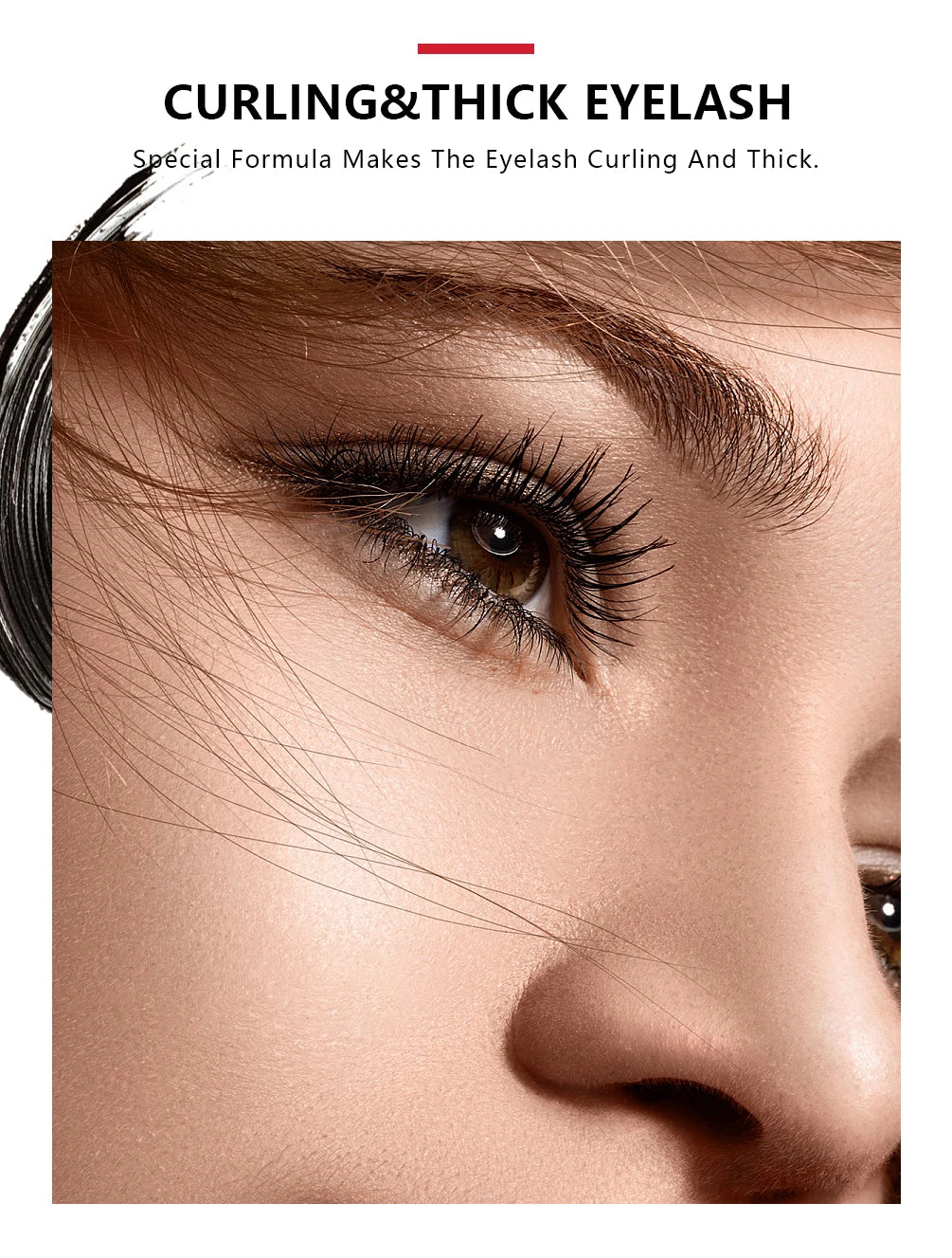 QIBEST 2 Pack Silk Fiber Eyelash Black Mascara Waterproof Lasting Eyelash Extension Thick Lift Lengthening Eyelash  Mascara