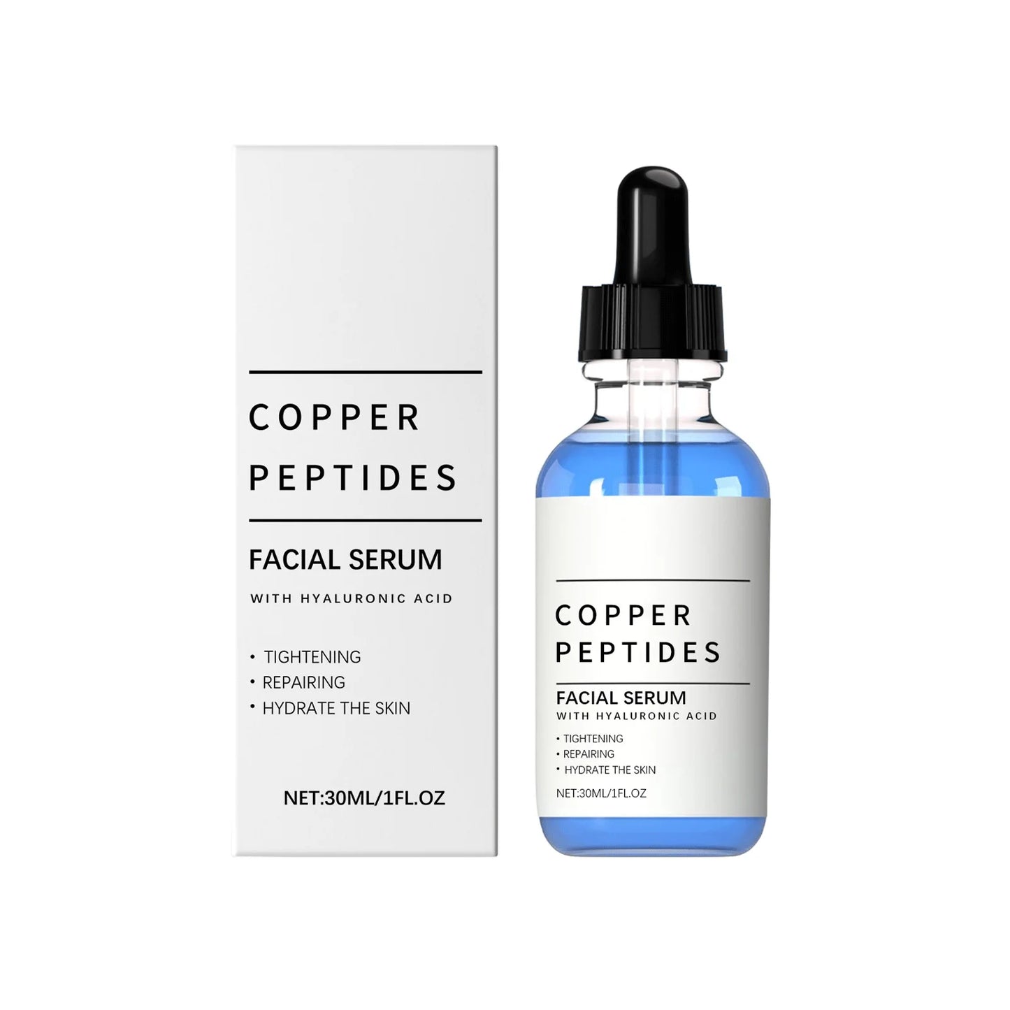 Copper Peptides Moisturizing Facial Essence Increase Facial Elasticity Smooth Firming Skin Improve Fine Lines Sooth Face Serum
