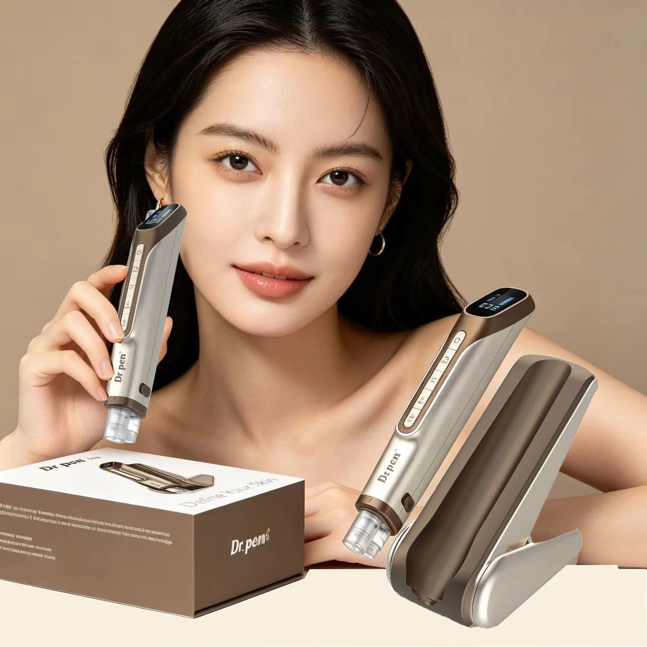 Dr. pen H6 Newly Upgraded Dual Cartridge Design Intelligent Infusion Microneedling pen Needle length 0.25mm as a high-end gift