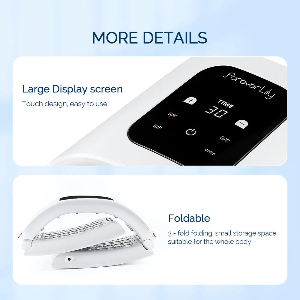 Foreverlily 7 Colors PDT LED Photodynamic Therapy Beauty Device 112PCS LEDs Facial Body Mask Anti Acne Tighten Skin Rejuvenation