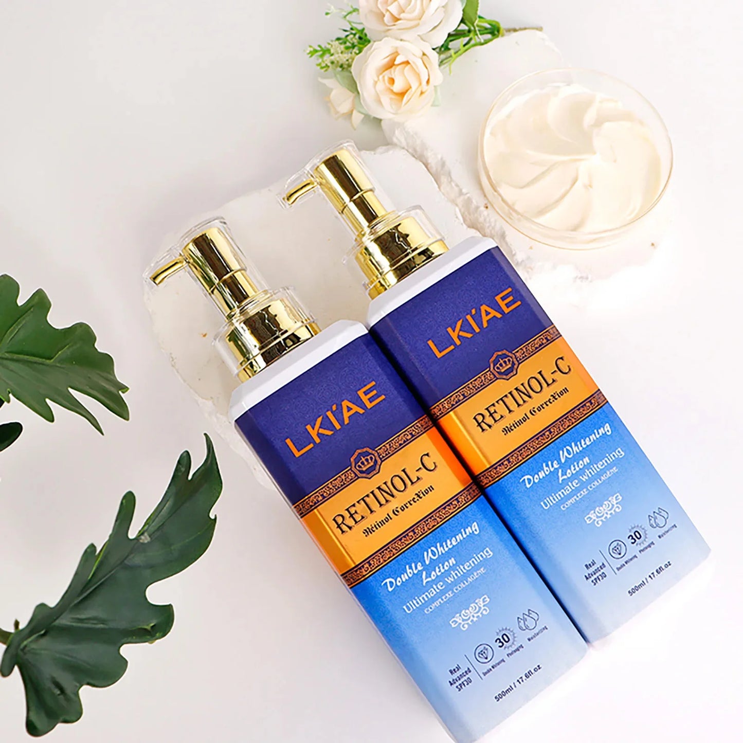 LKIAE Retinol Whitening Skin Care Set, Moisturizing, Reduce Wrinkles, Fine Lines, Dark Spots, With Collagen, Snail Extract