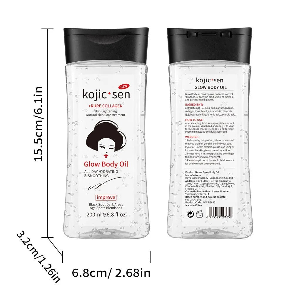 Kojic Acid Body Massage Essential Oil Nourishes Skin Foreign Trade Full Body SPA Cocoa Butter Scraping Moisturizing Body Gel Oil