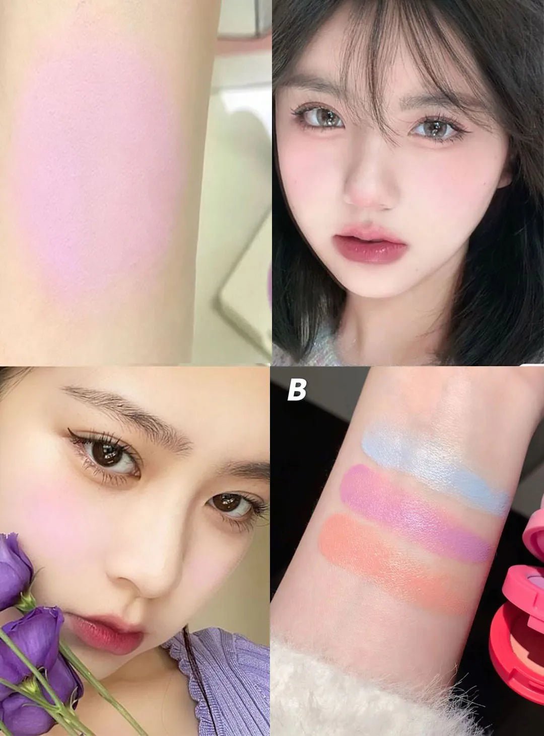 3 in 1 Cream Blush Cherry Watermelon Red Blushes Waterproof Lasting Matte Beauty Blush Cream Peach Face Blush Makeup Cosmetic