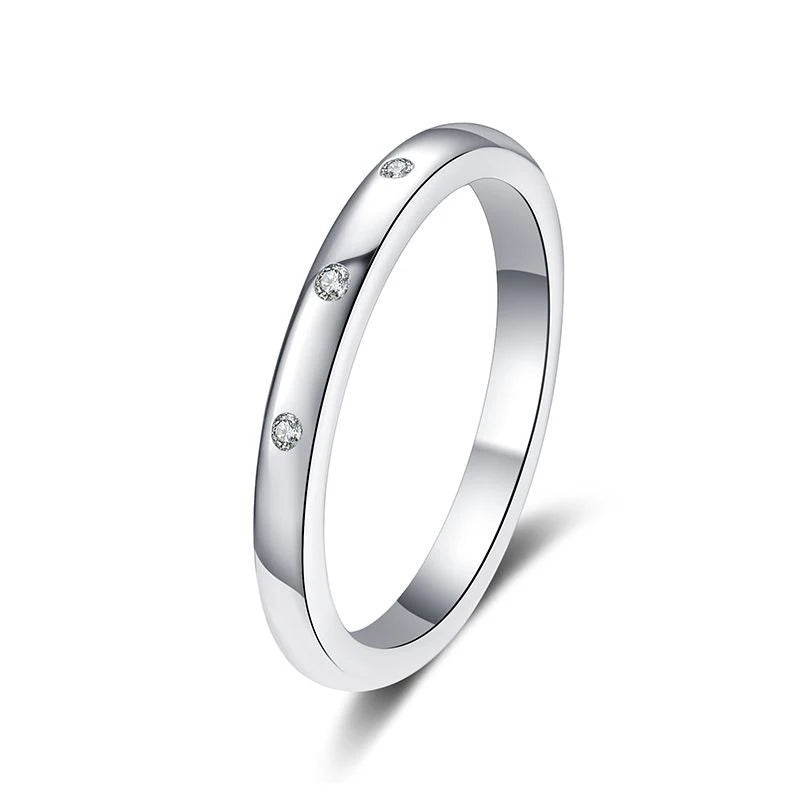 NeeTim Moissanite Ring for Women S925 Solid Silver with White Gold Plated Diamond Wedding Bridal Band Luxury Jewelry Gift