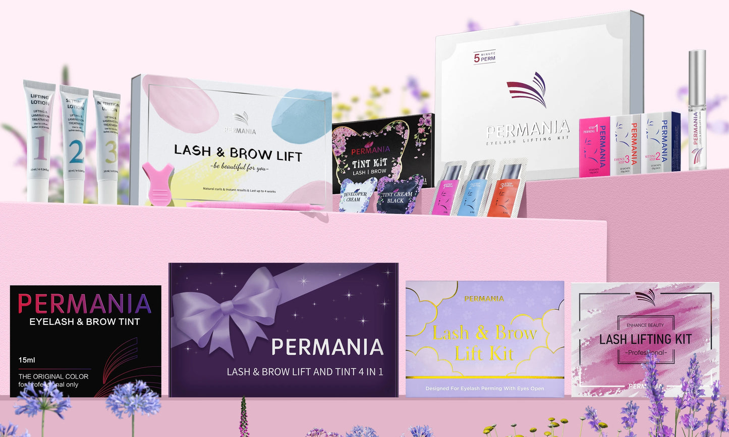 PERMANIA Long Lasting 5-8 Minutes Quick Lash Lifting Eyelash Perm Lash Lift Kit Curling Lashes Eyelash Enhancer Eye Makeup Tool