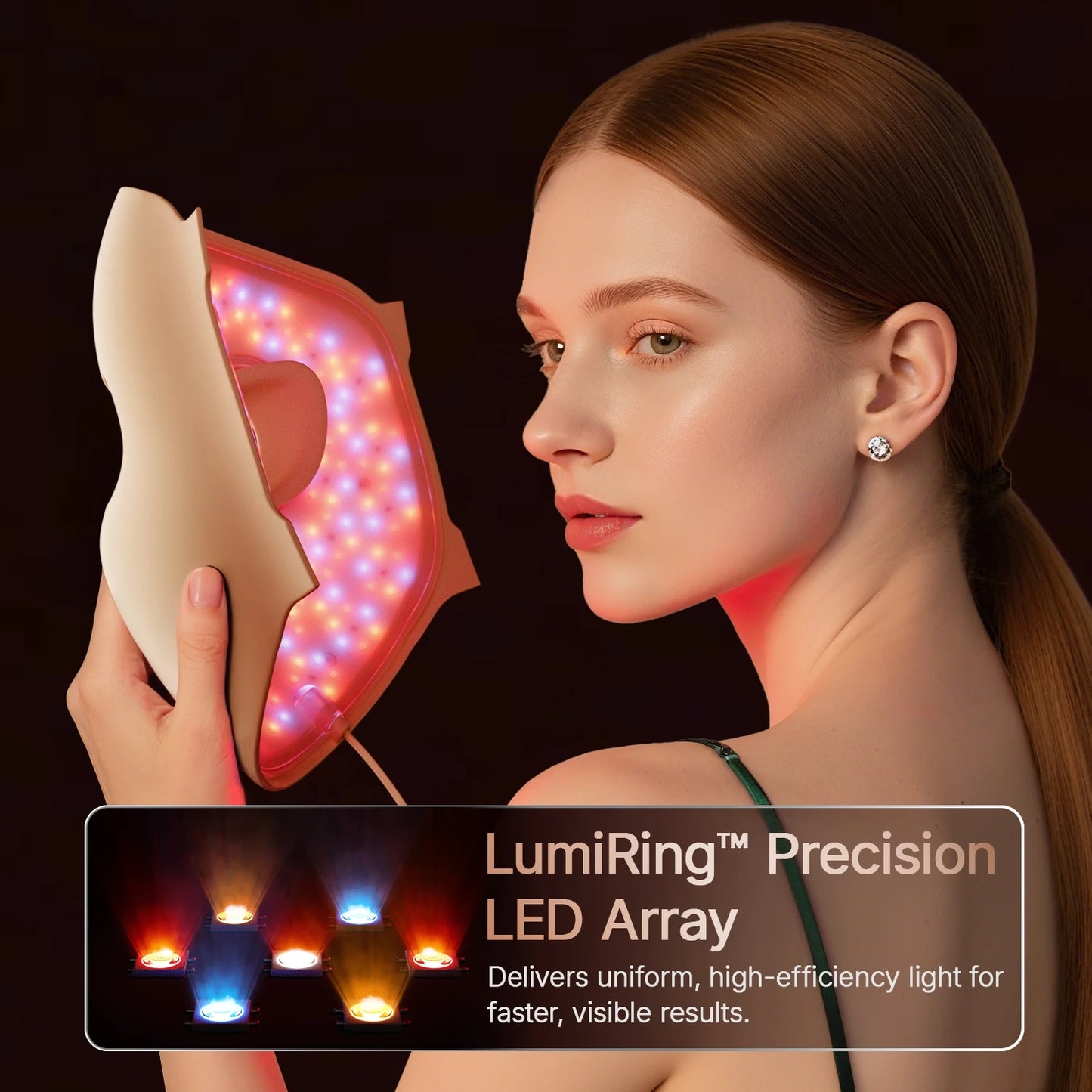 Hello Face M300 4D Light Mask 460/650/850nm Wavelengths Cordless LED Face Mask for Home Use