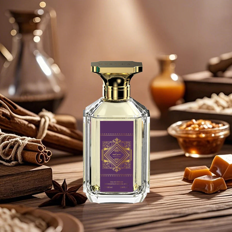 Long Lasting Unisex Eau de Parfum 100ml Luxury Rose Oud & Amber Vanilla Fragrance Spray for Men and Women Middle Eastern Style