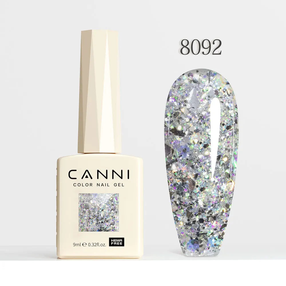 9ml CANNI Nail Gel Polish HEMA FREE Diamond Sparkle Sequin Gorgeous Color Venalisa Semi Permanent Soak Off UV LED Glitter Nails