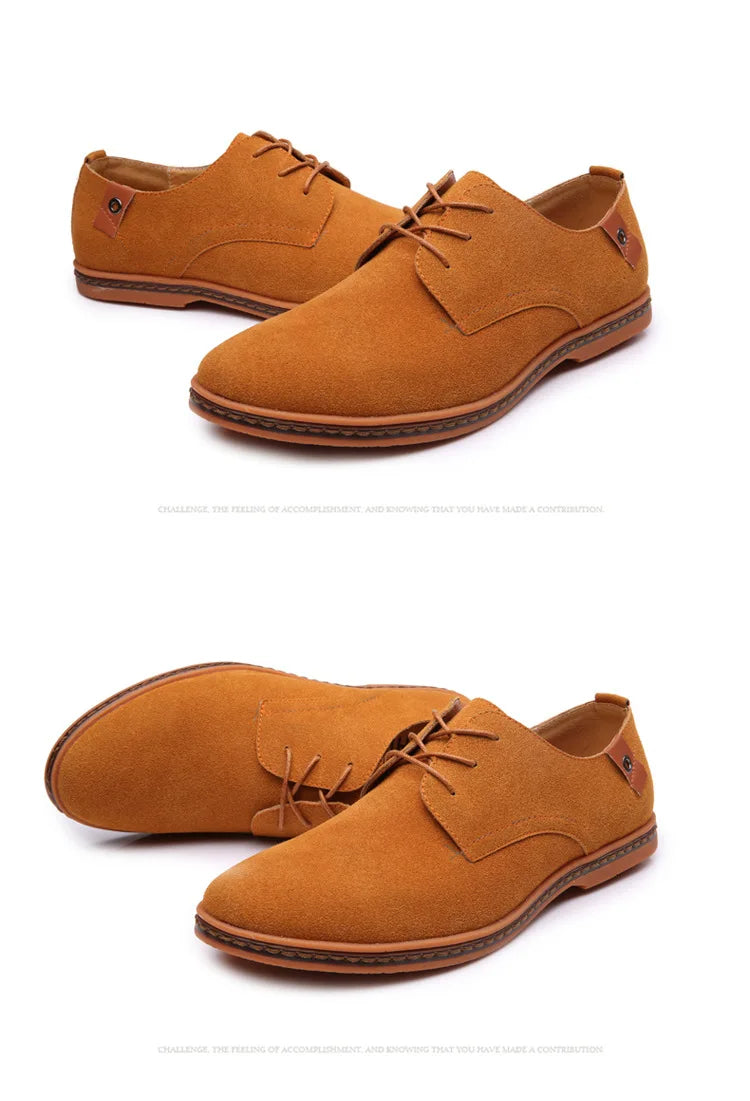 2026 New Leather Shoes for Men Luxury Men's Oxford Shoes High Quality Suede Leather Mens Business Casual Shoes Zapatos De Hombre