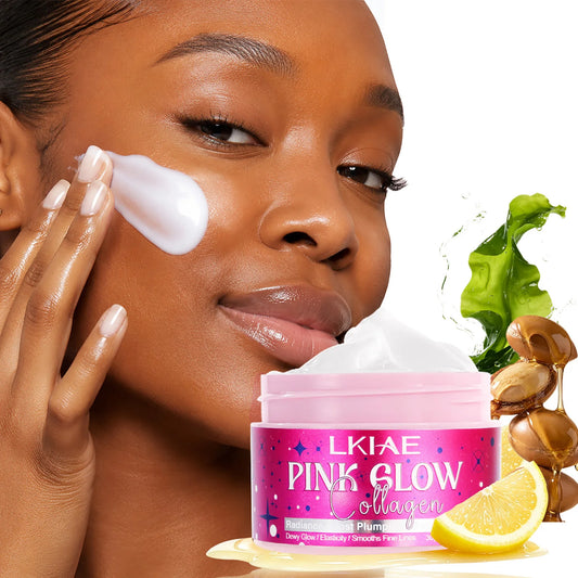 LKIAE Pink Glow Women Facial Cream, Brightening, With Shea Butter, Niacinamide, Collagen, For All Skin, Even Sensitive Skin