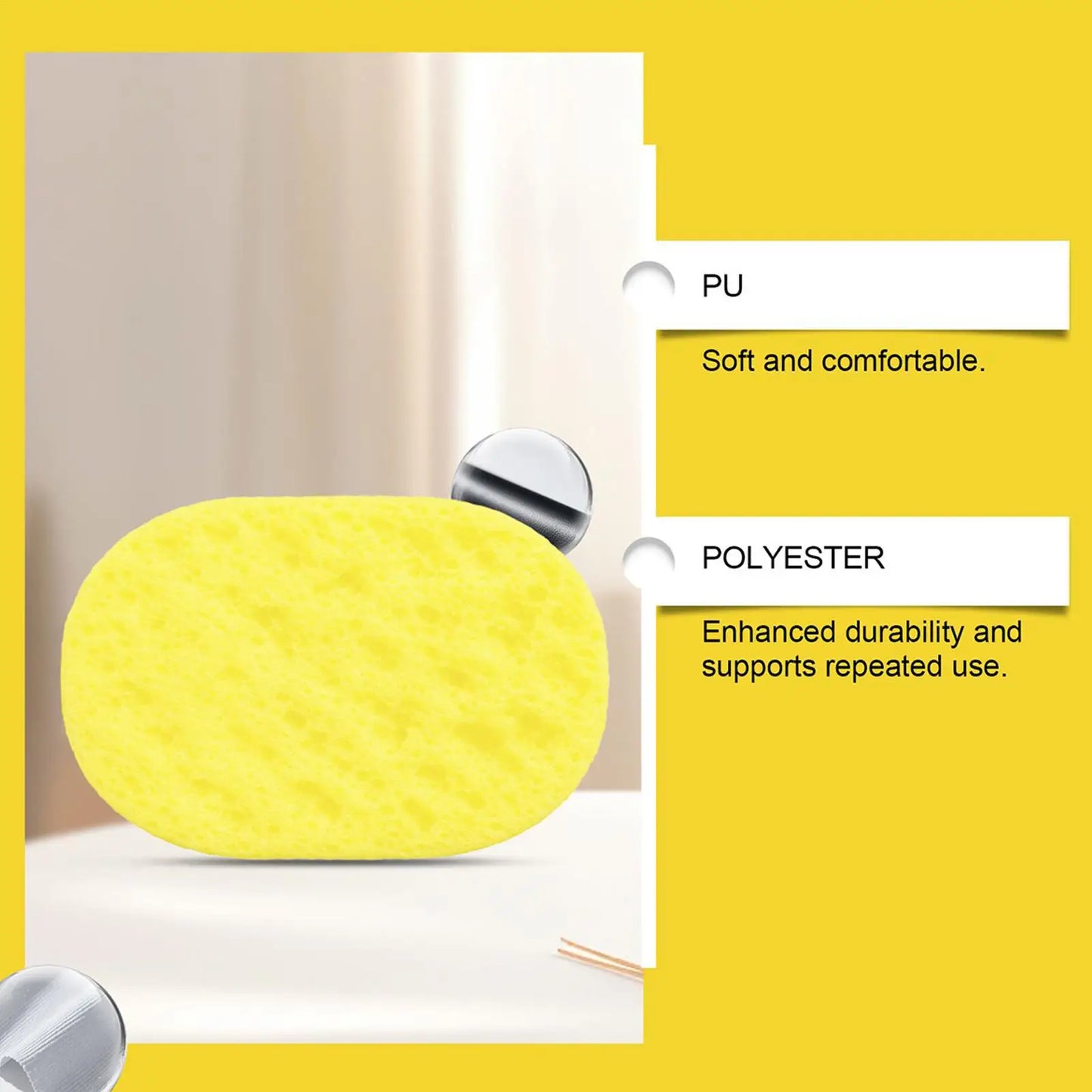 Lemongrass Lemon Bath Sponge Exfoliating Remove Oil Control Daily Body Cleansing Refreshing Brightening Skin Shower Use