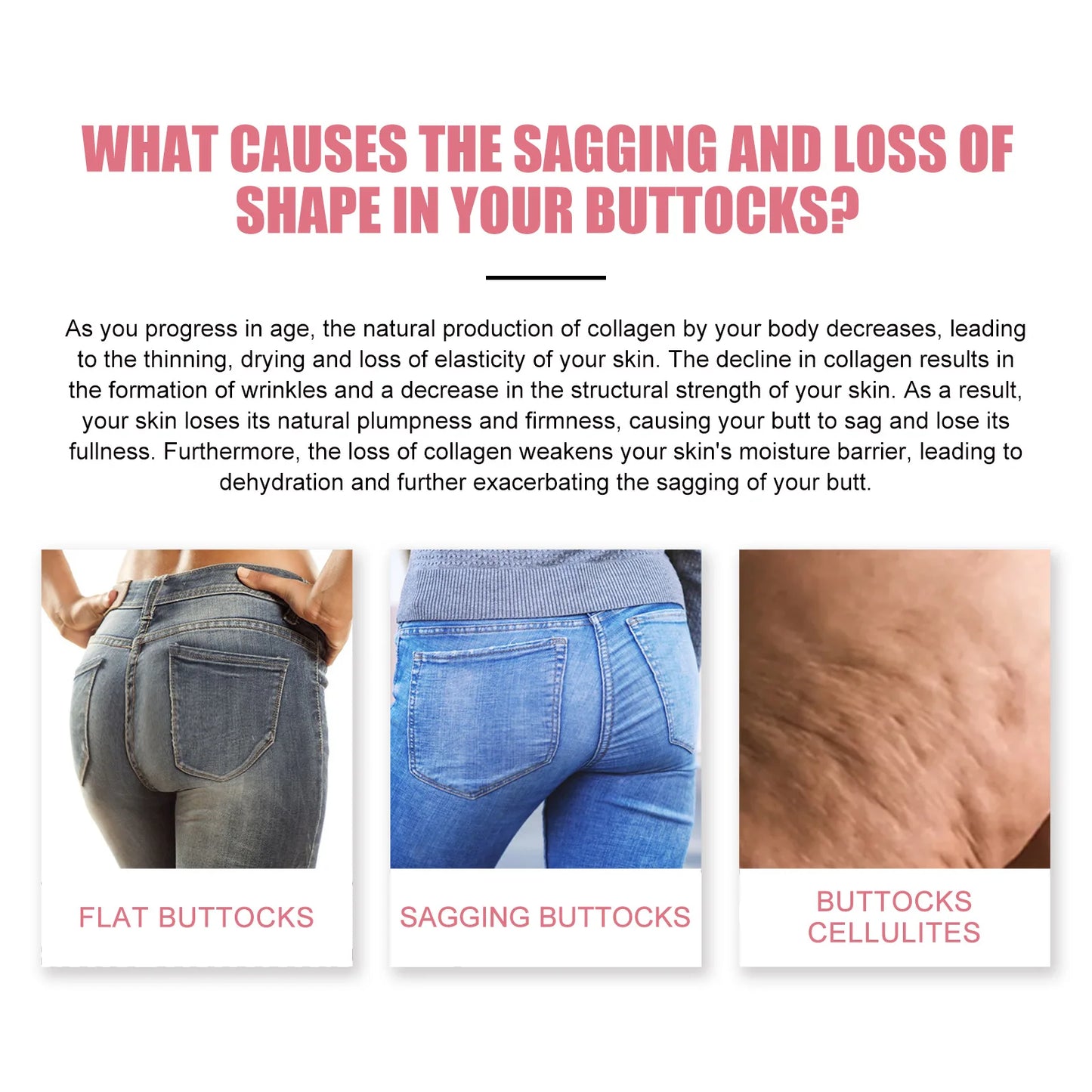 Butt Enhancement Cream Buttock Growth Enlargement Shaping Sexy Big Ass Prevent Fuller Sagging Nourishing Lift Hip Plump up Cream