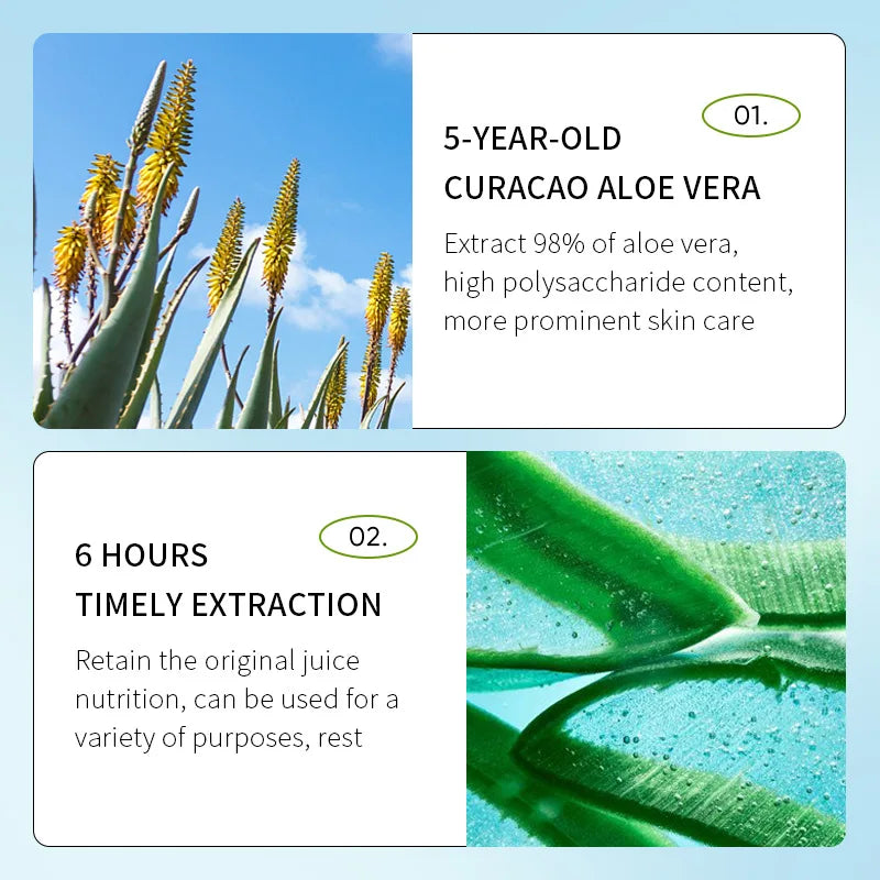 SADOER Exfoliating Aloe Vera Gel Facial Cleanser Deep Cleansing Exfoliant Gentle Moisturizing Face Exfoliation Facial Exfoliator